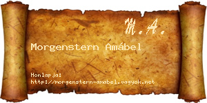 Morgenstern Amábel névjegykártya